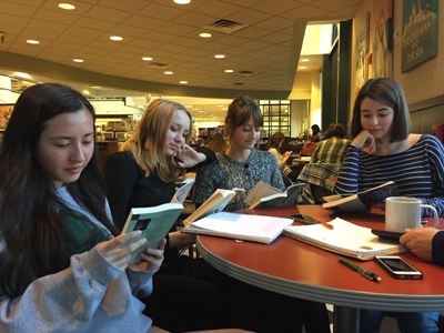 The book club meets at Barnes and Noble