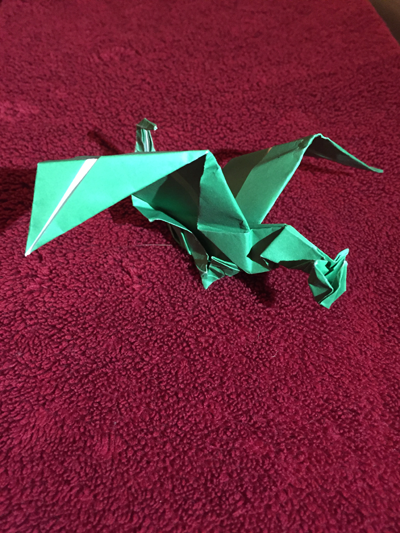 Students experiment with origami – Lantern