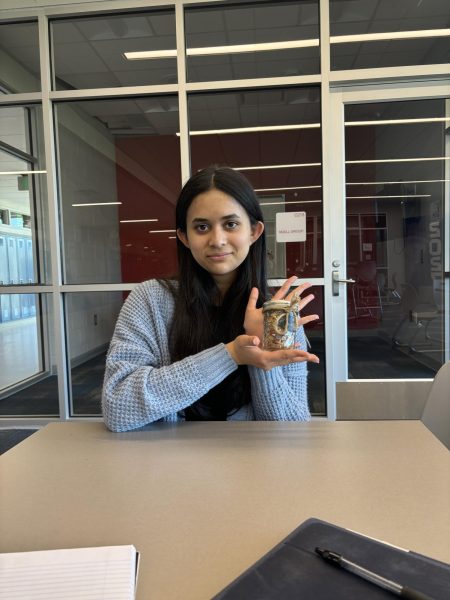 Yadavalli holds one of the granola samples she created through her small business. 