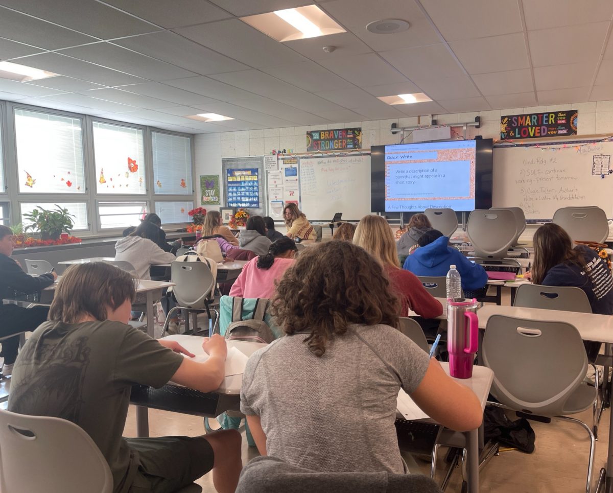 Jill Burket hosts a Power of the Pen meeting in her classroom.