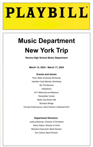 The Music Department’s schedule and notable events from their trip. 
