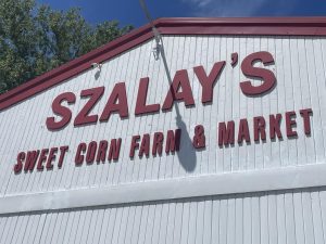 A photograph of Szalay's Sweet Corn Farm & Market's market location in Peninsula, Ohio.