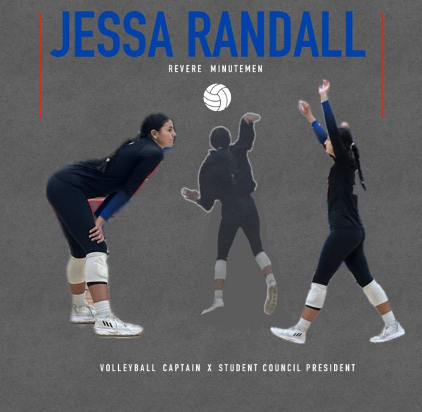 Jesse Randall serves as both a captain on the volleyball team and the student council president. 