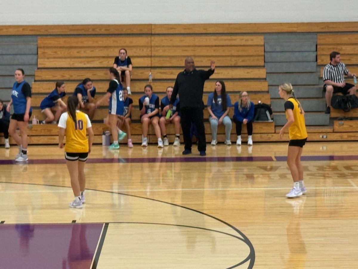 Rowell leads his squad during a preseason scrimmage against North Ridgeville.