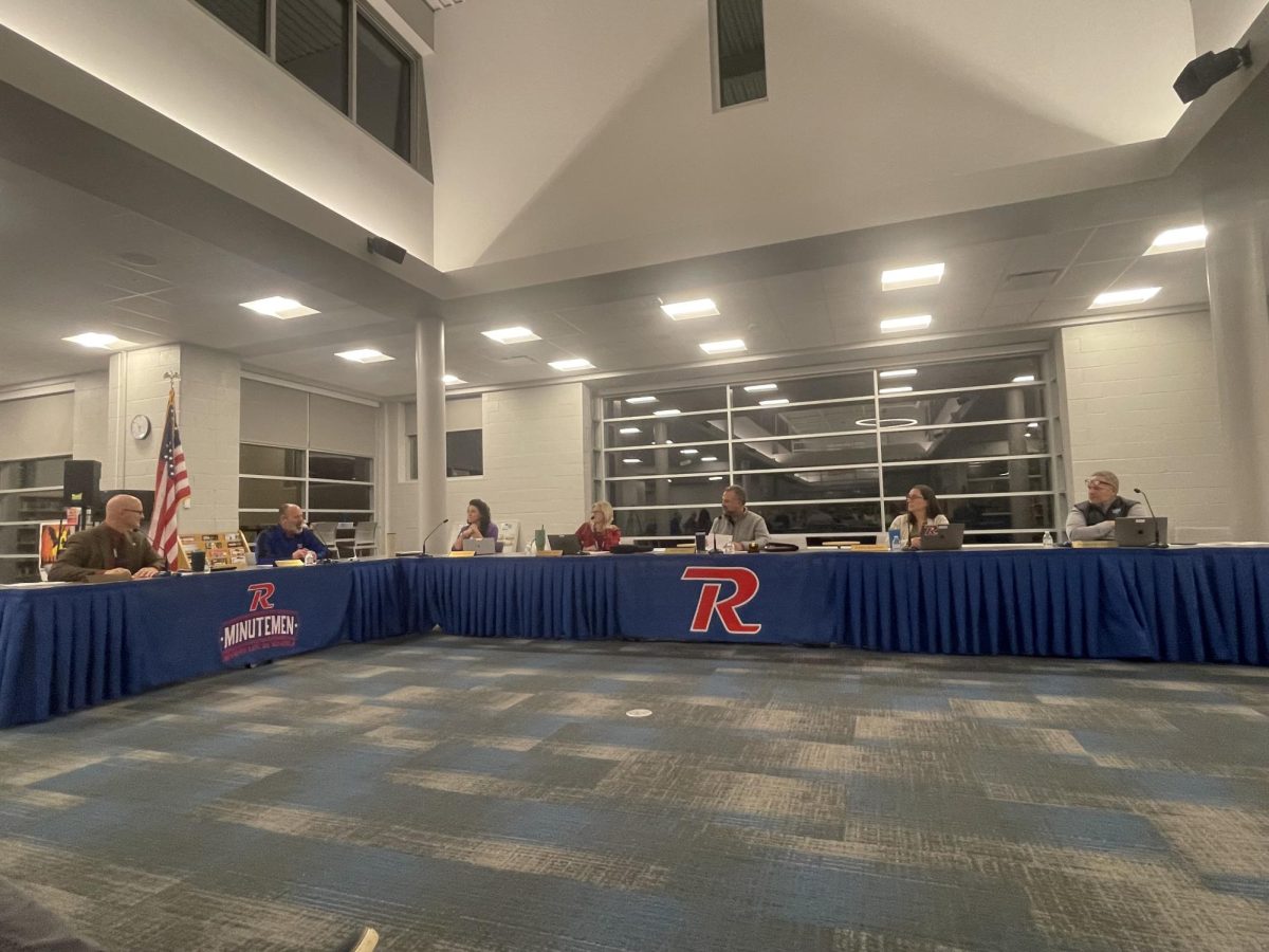 The Revere Board of Education sits at the November 19 meeting. 