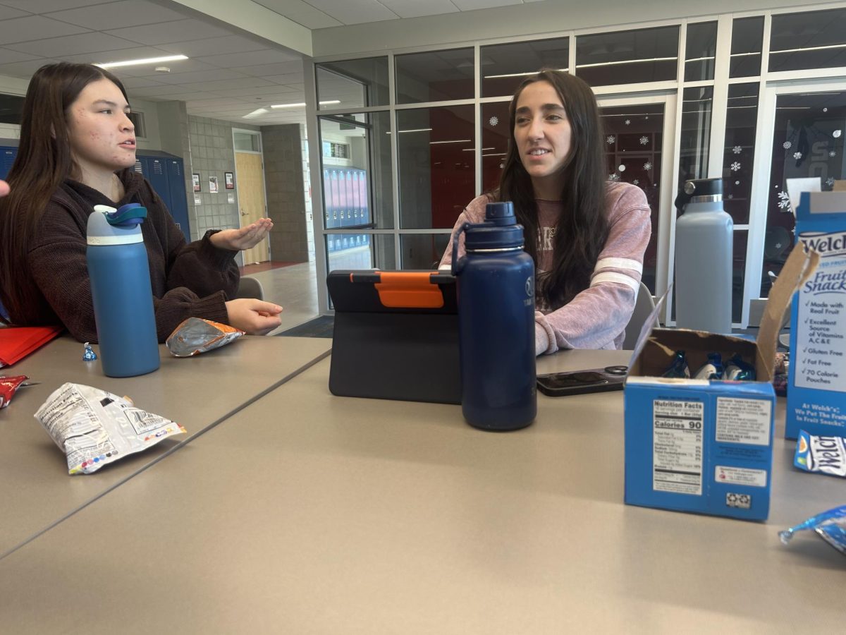 Iler leads discussion during a Student Voices meeting.