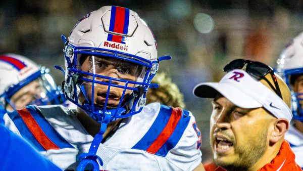 Sedor on the sideline during a Suburban League match-up against Highland.