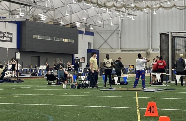 Anand gathers himself before his first event of the meet at Spire Institute.