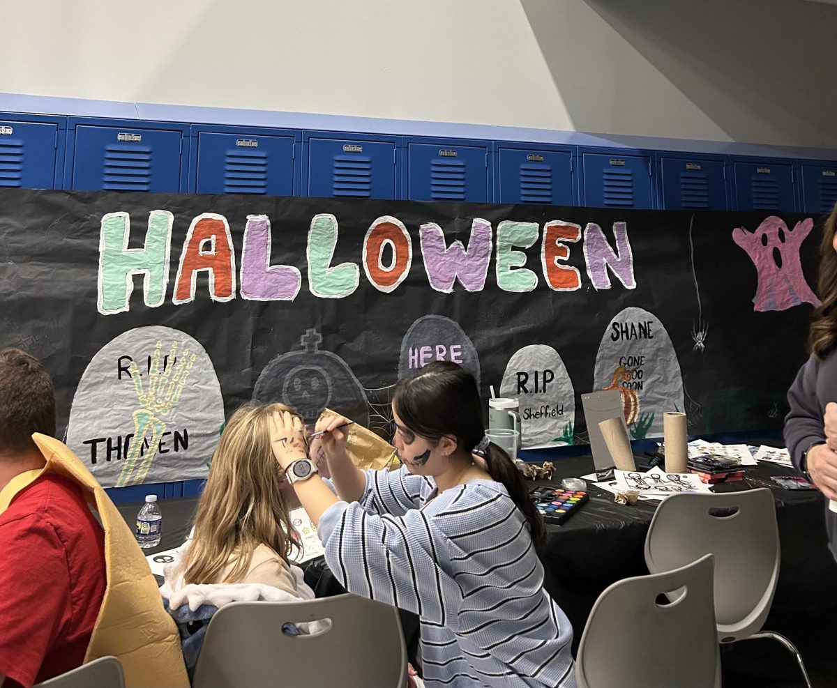 The Revere National Art Honors Society hosted a face painting activity at Boo At The School.