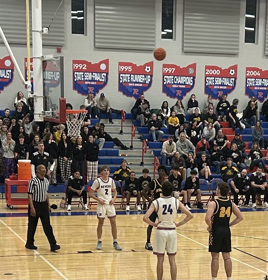Will Wells plays in the recent Varsity basketball season at Revere High School.