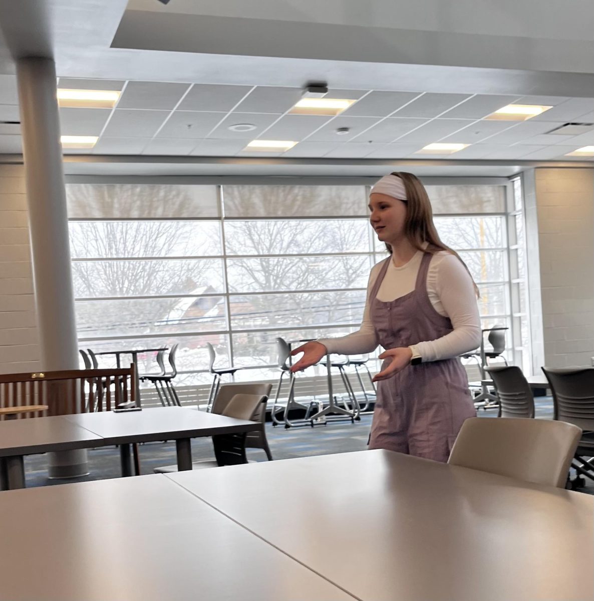 Junior Daphne Tucker performs As You Like It, Act III, Scene 1 at the RHS leg of ESU’s National Shakespeare Competition.